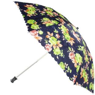 两韩版 二折超叠轻复古晒典防紫外线656太阳伞防遮阳晴雨用伞洋伞