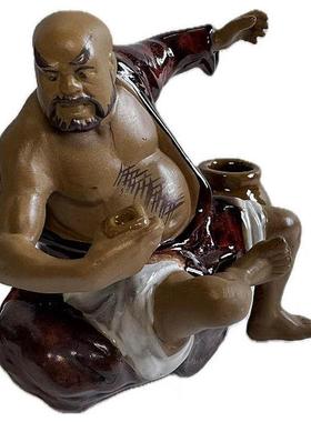 石假湾仔鲁智深陶瓷摆件倒杨柳家公居盆拔栽山造景水UAB浒传人物