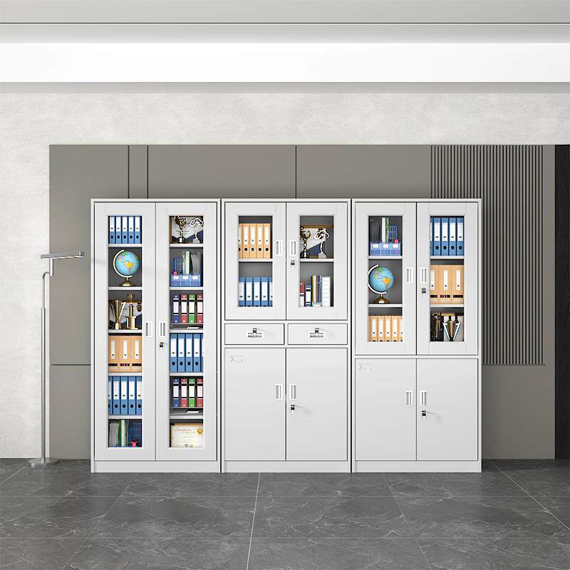 办公二铁皮件柜文财务凭证档案资料柜赤霄（厨斗带锁屉收纳储物抽