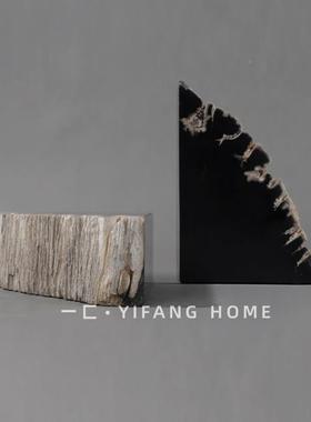 处新书中式木化石楼书挡 BL0332售酒店样板房书房柜软装饰品书靠