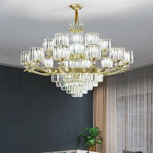 轻奢水客LBT厅吊现代灯约金色奢华主卧室大气简酒店铺大厅商用晶