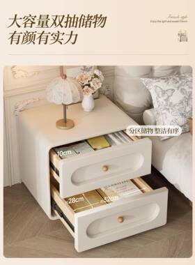 复古床头实木家创用卧室轻奢高级柜意小爆型BC108-GX2025款床边收