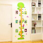 移身高可墙房贴立体测量身高布置贴纸压克力卡通除装 3d宝宝EH 085