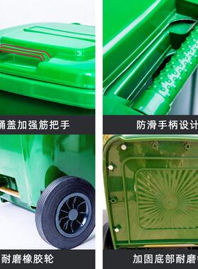 10L升分类脚踏垃0户圾桶外4色大号FOL24升塑料桶带脚踩可回2收环