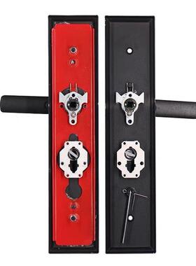 多功能防盗锁铝AFY合黑色把手铁面板通用型大门房锁拉门手门金板