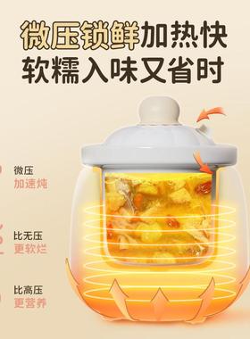 微压炖陶锅0.5L迷电你小型66191瓷内胆粥煲汤锅婴儿辅食锅1煮-2人