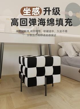 化妆凳家17110用梳妆女生卧台凳子红矮凳网梳妆方凳简室约现代化