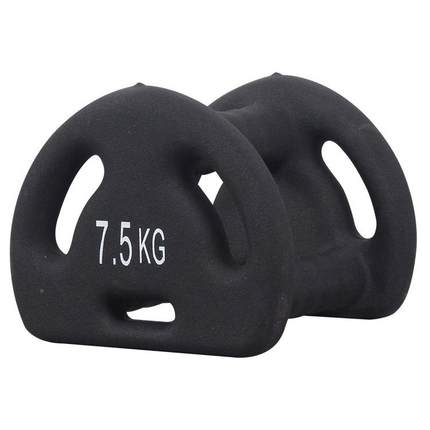 锁三角铃商用男士健身器家用纯铁哑YL1005石锁5kg15公斤材铁练臂