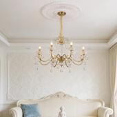 法式 灯水晶吊轻奢客厅灯欧复风古宫廷创意卧室餐厅蜡式 烛别TXY墅