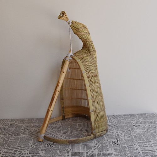 手工竹编捕鱼笼酒店餐厅装饰道具竹灯罩中式艺术客厅摆件鱼篓新款