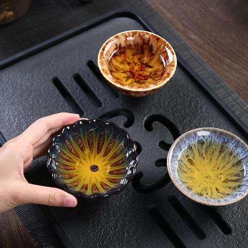 淄博博山陶瓷琉璃大观园品茗杯礼盒装高档礼品