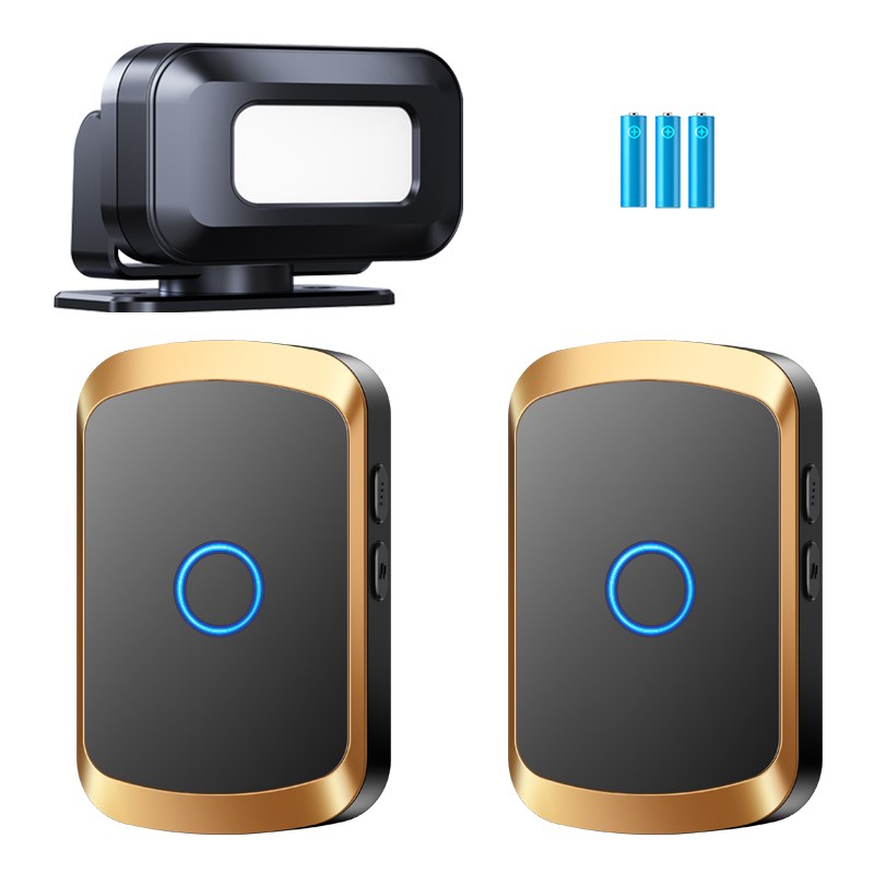 欢迎光临感应器进门一拖二语音播报器分体式店铺门铃提示器两用