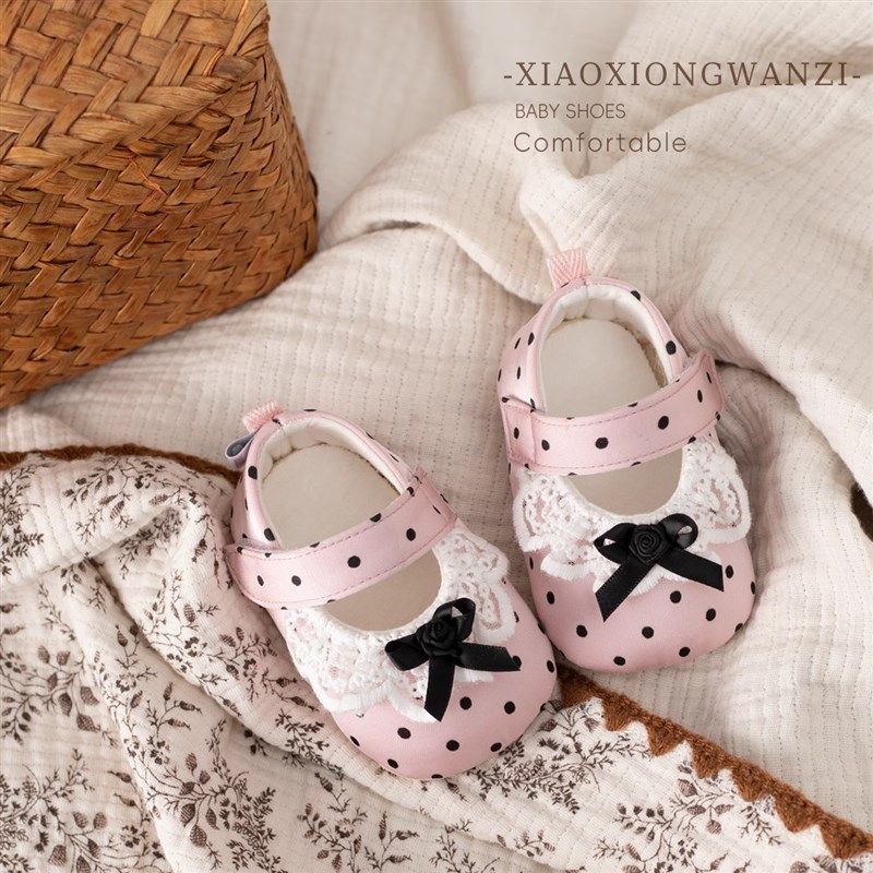 婴儿鞋子0-6-12个月女宝宝ins风软底布鞋新生幼儿蕾丝公主学步鞋3,童鞋/婴儿鞋/亲子鞋,婴儿步前鞋/袜鞋,淘宝优惠券,粉丝福利购,淘宝优惠卷