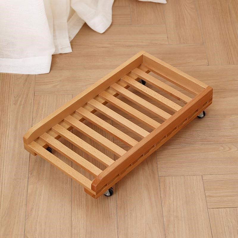 电脑主机托架e子台式可移动散热底座全实木机箱托盘收纳置物架榉