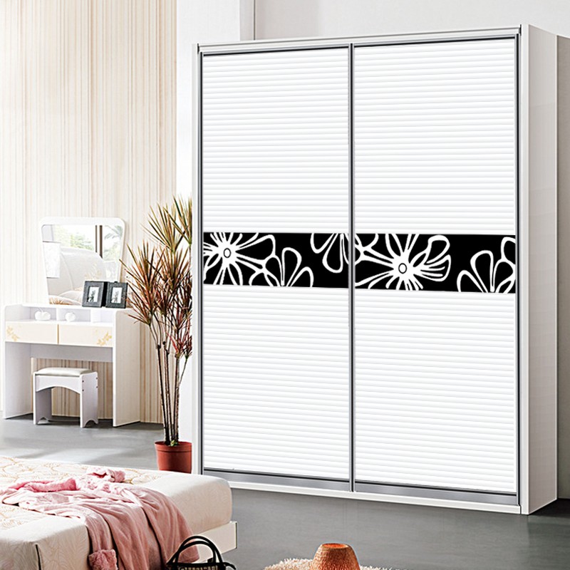 现代不透衣柜门贴仿百叶贴纸家具翻新条纹自粘防水防油玻璃移门贴