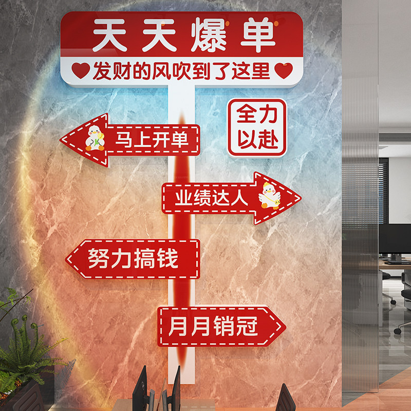 爆单电商公司装饰氛围布置销售团队办公室励志标语墙纸企业文化,家居饰品,文化墙贴,淘宝优惠券,粉丝福利购,淘宝优惠卷