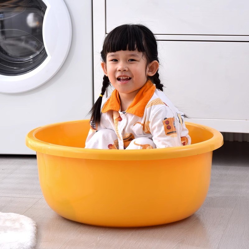 洗衣盆家用大号加深特大号脸盆圆形宝宝儿童洗澡盆塑料盆加厚耐用