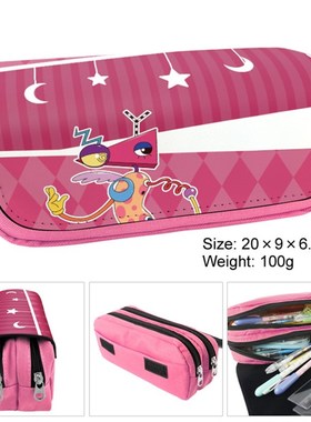 z Diil iu神奇数字马戏团笔袋层大容量帆布