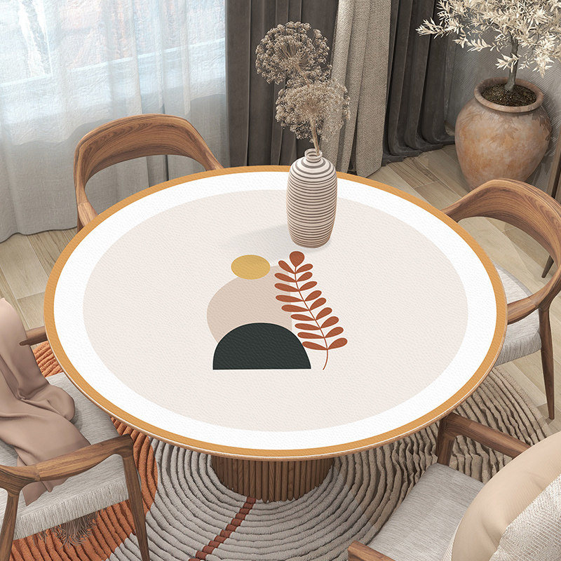 圆桌桌垫桌布防水防油免洗餐桌布c防烫家用in台布小圆形茶几垫