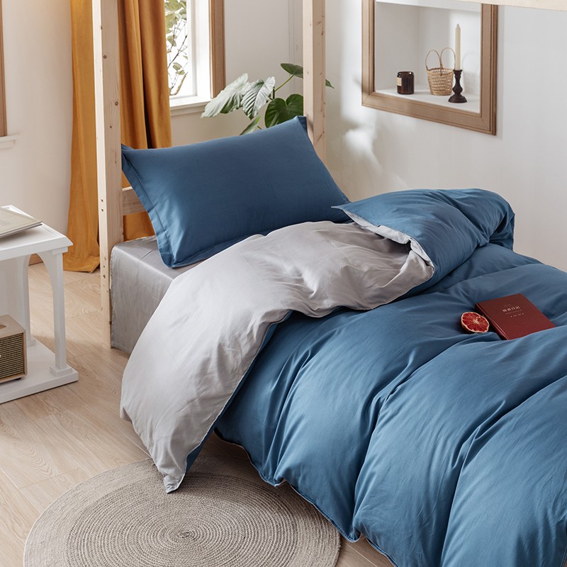 纯棉学生宿舍三件套床上用品全棉床单被套四夏季单人床被子套装六