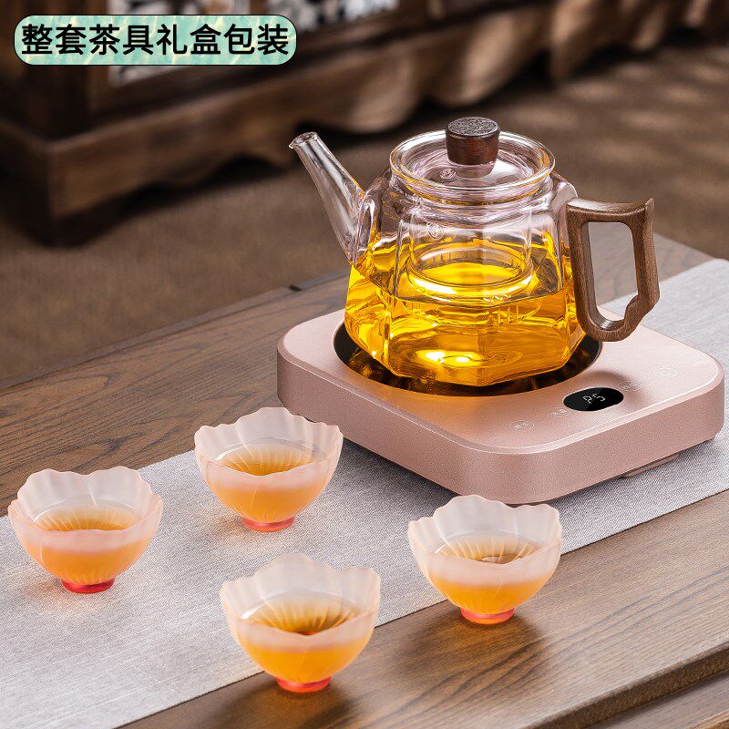 新款煮茶器加厚耐热玻璃壶泡茶电陶炉礼物L拌手礼生日茶具礼盒套