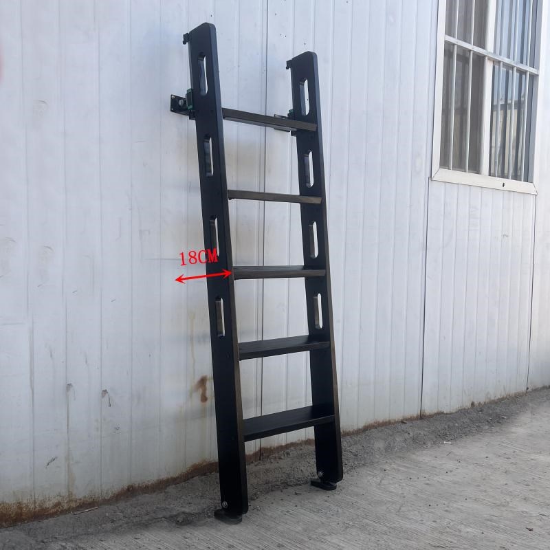木梯子贴墙隐形翻折家用直梯垂直收纳实木阁楼伸缩木梯子隔层楼梯