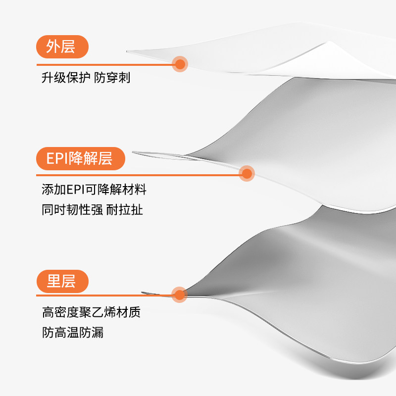 免撕抽绳垃圾袋可降解穿绳手提式家用厨余大号加厚抽取式盒装环保