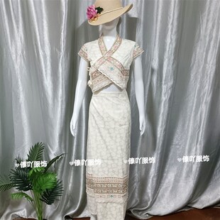 西双版纳b女傣族服饰高定款高端面料夏季新款网红套装日常生活套