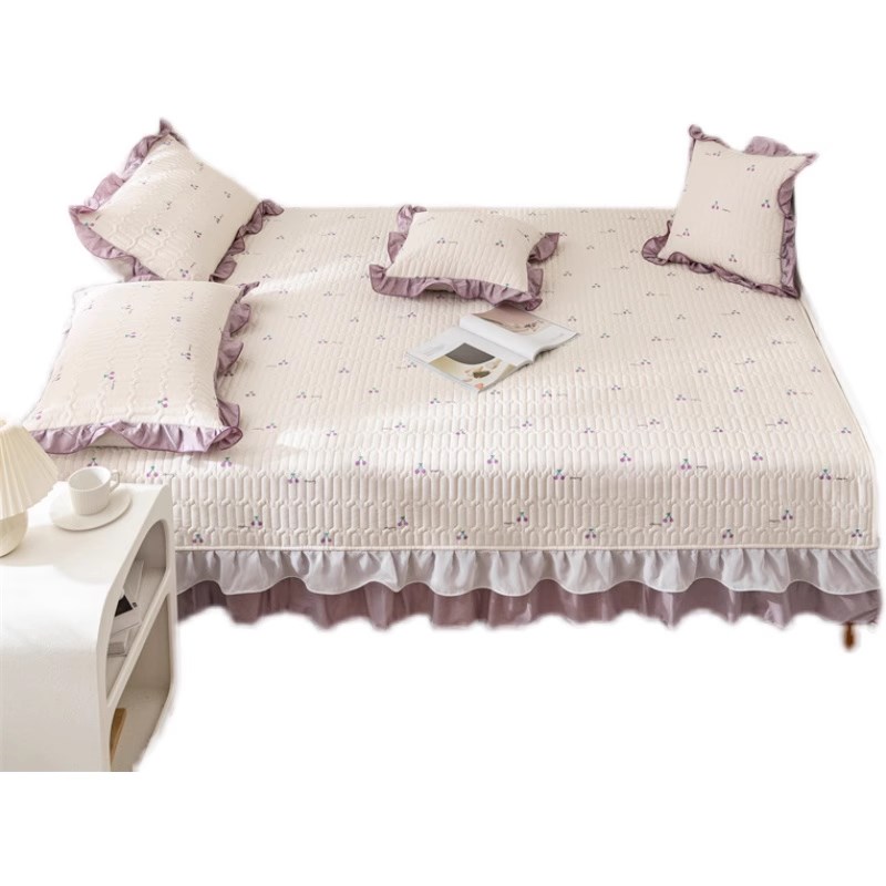 A类纯棉榻榻米的床盖全棉炕盖专用绗缝大床单塌塌米垫子防滑定制