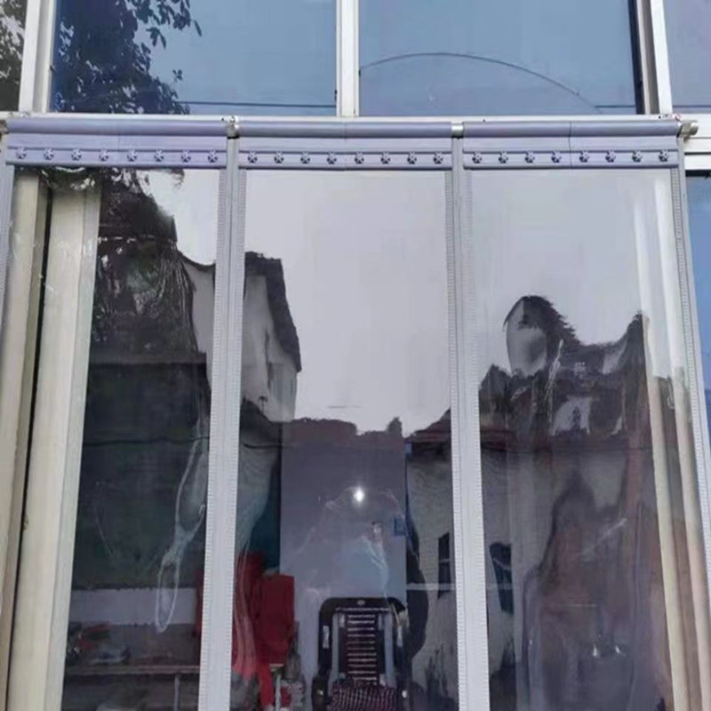 空调门帘防走冷h透明商用超市挡风隔断移门饭店超市磁铁塑胶pvc软