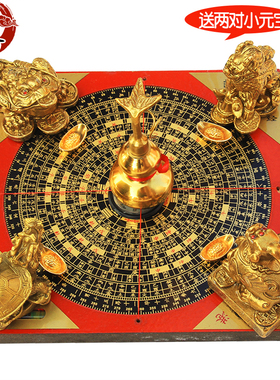 纯铜葫芦貔貅 麒麟 龙龟金蟾五行聚财阵摆件镇宅招财五宝开业礼品