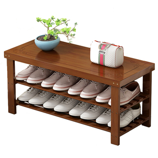 鞋架家用门口实木室内好看收纳放鞋架子多层经济型简易可坐防尘
