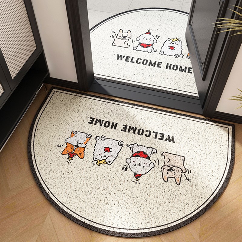 丝圈入户门地垫半圆进门门口地毯法式高级感脚垫刮土蹭泥换鞋防滑