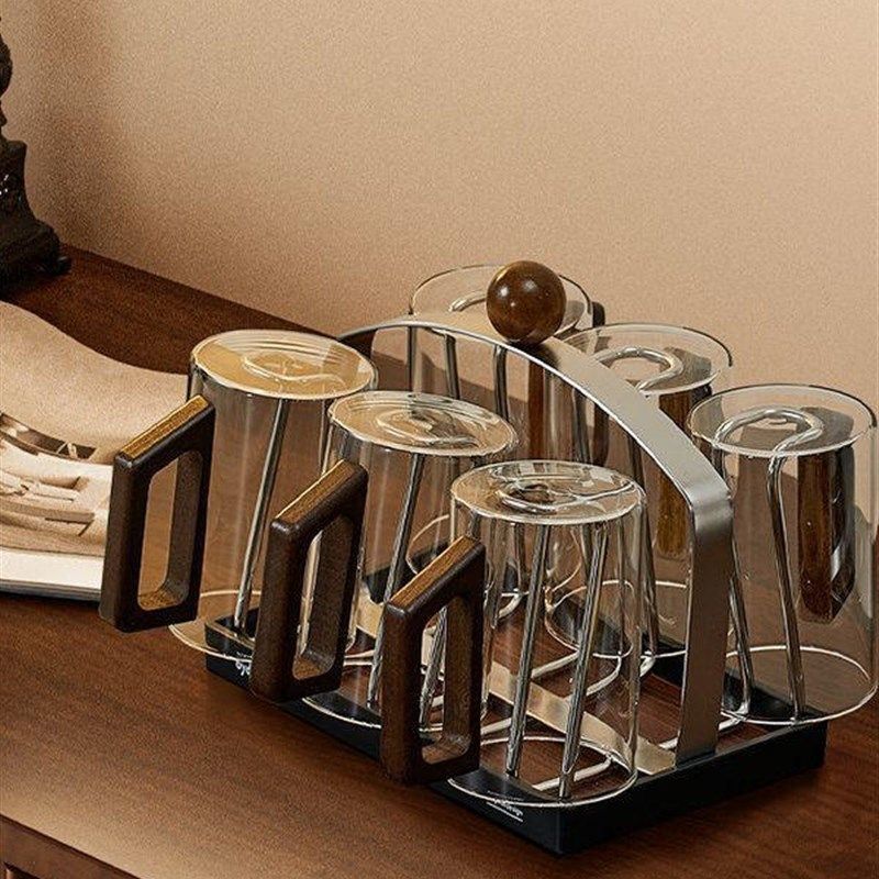 桌面沥水杯架餐桌台面水杯咖啡杯收纳架子餐边柜杯子置物架茶杯架,收纳整理,茶具收纳盒,淘宝优惠券,粉丝福利购,淘宝优惠卷
