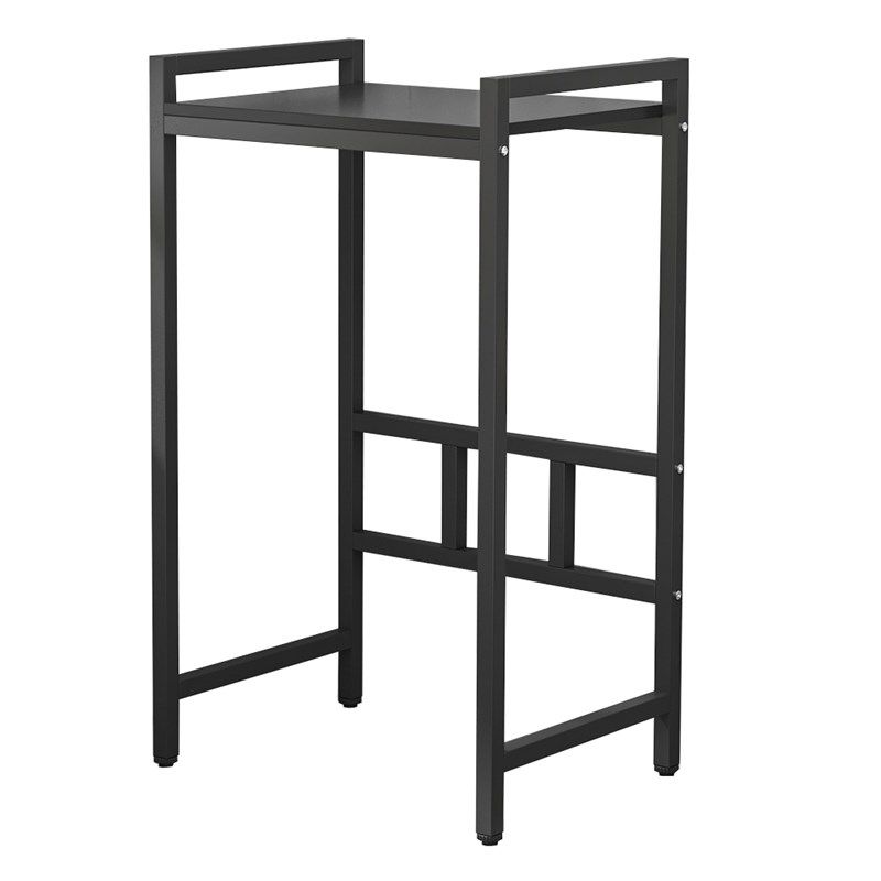 波轮洗衣机上方置物架阳台落地专用翻盖滚筒收纳架金属免打孔架子