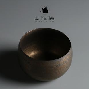 创意茶洗铁釉杯洗水洗禅意洗茶具茶杯收纳碗陶瓷建水 手工薄胎日式