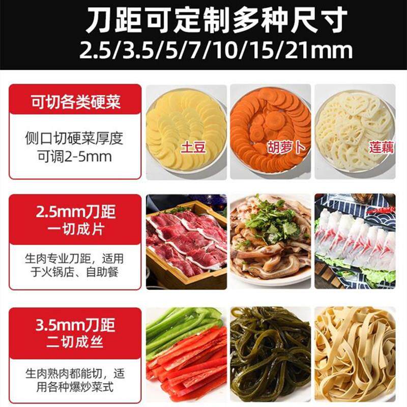 切肉机商用绞肉丁电动小型切肉片切肉丝机多功能家用不锈钢切菜机