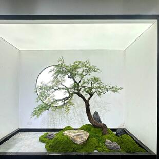 高端枫叶树仿真鸡爪槭羽毛枫仿真绿色植物室内造景楼梯橱窗装饰落