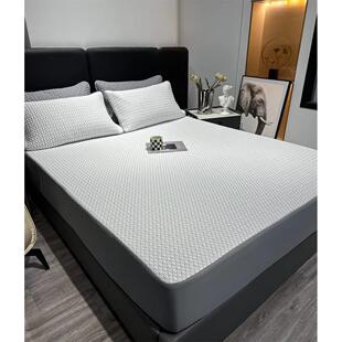 轻奢风2024新款冰凉席床笠款三件套夏季冰丝凉感可机洗空调席