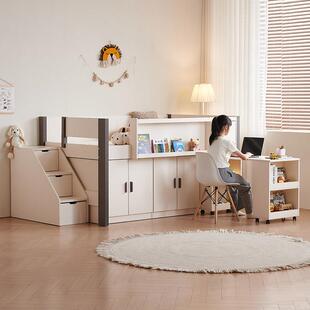 儿童半高床小户型高低男孩女孩卧室上下床双层高架收纳床单人床