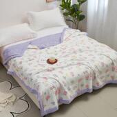 水洗棉印花大豆被夏被单双人空调被夏凉被薄被子夏天夏季 床上用品