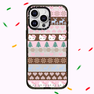 iphone15plus保护套14防摔13pro透明12磁吸11 CASETIF艺术家费尔岛kitty镜面壳适用苹果16promax新款