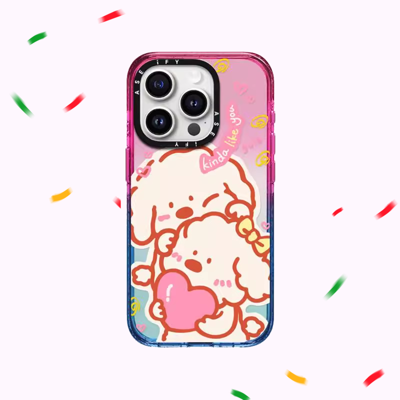 韩国CASETIF联名gula棉花糖喜欢你适用于苹果16promax壳iphone15plus新款14防摔13pro透明12保护情侣