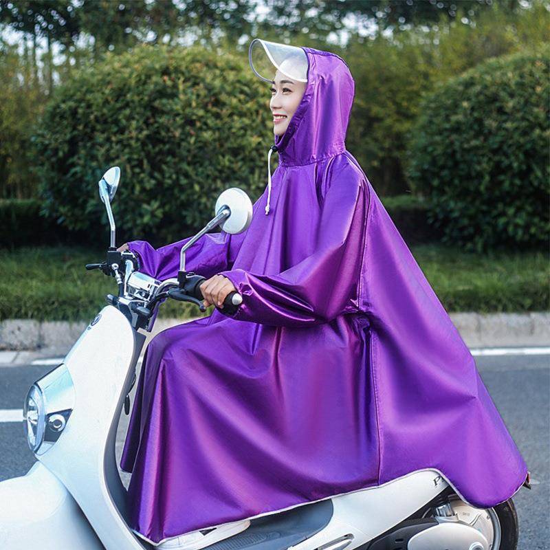 带袖雨衣连体摩托电动车雨披长款户外徒步骑行雨衣成人有袖雨披