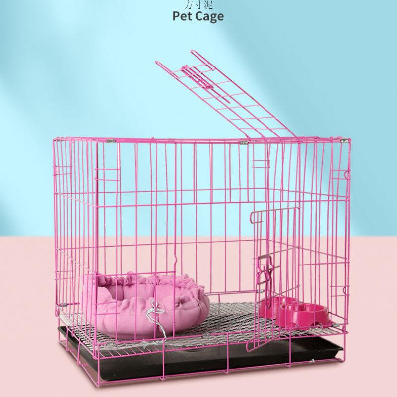狗笼子小型犬泰迪狗笼室内带厕所中型犬折叠宠物笼猫笼兔笼鸡笼厂