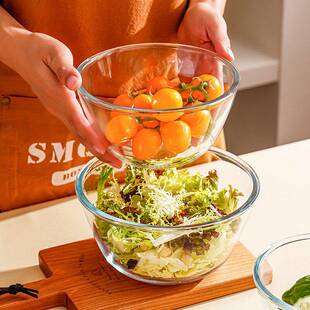High temperature resistant glass bowl large salad bowl玻璃碗