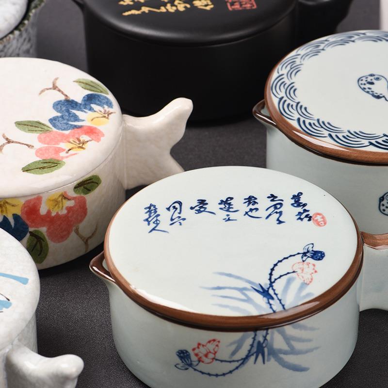 墨池带盖 多功能墨碟墨盒墨海笔架搁笔笔洗舔笔研磨水碟哥窑冰裂