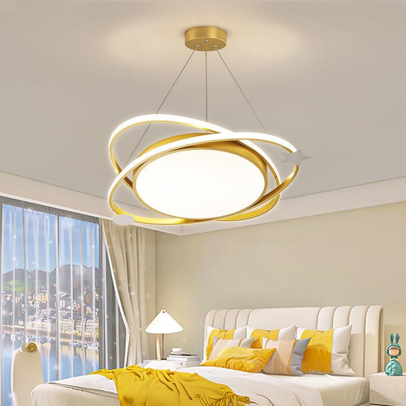 餐厅吊灯简约现代饭厅餐桌吧台卧室轻奢灯2024年新款大气中山灯具