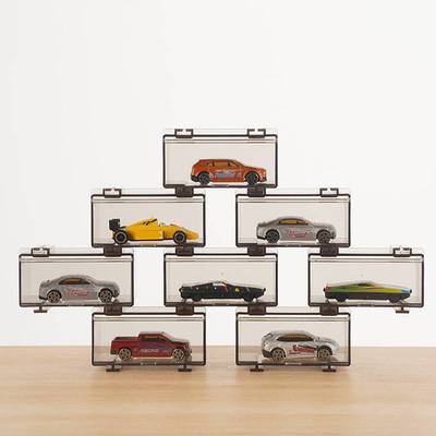 多美卡小汽车模型收纳盒合金玩具小车收纳架小车模展示收纳盒