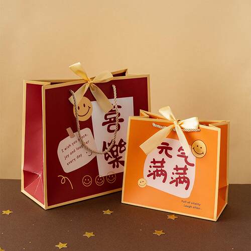 新年送礼包装纸袋春节创意大号礼品袋糖果手提礼物袋子